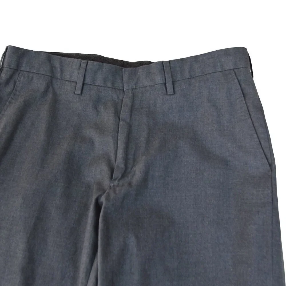 J.Crew Bowery Gray Dress Pants 100% Cotton Classic Trousers Size 32 x 30